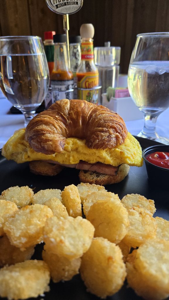 Croissant breakfast at map